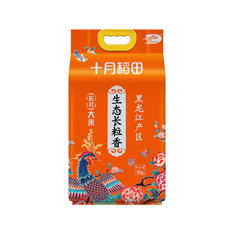 十月稻田(SHIYUEDAOTIAN)生态长粒香米5kg黑龙江产区东北大米香米