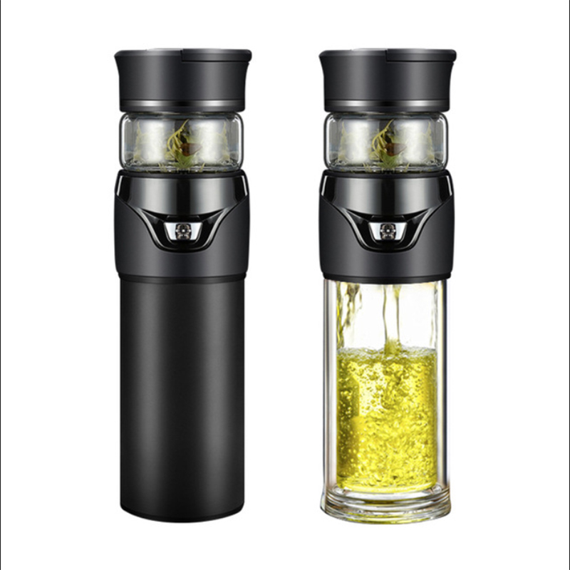 商务茶水分离双层泡茶杯12089(100套起订）