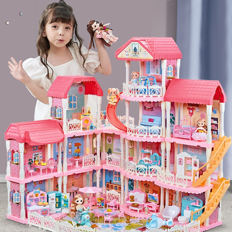 女孩过家家玩具魅扣娃娃屋公主女童大城堡别墅房子小女生儿童生日礼物