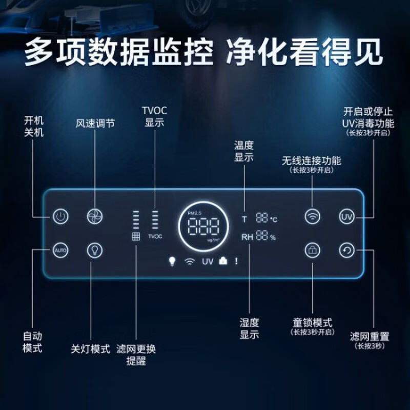 霍尼韦尔空气消毒净化器KJ760F-P22W高清大图