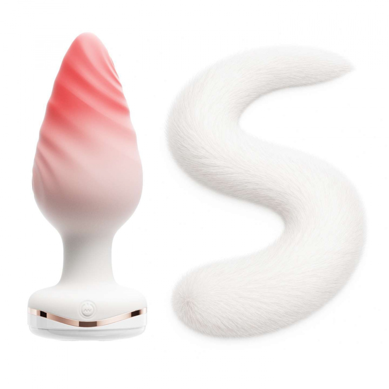 幻色狐尾巴肛塞后庭女用玩具震动尾巴缸塞电动肛塞情趣用品 幻色狐后庭肛塞--渐变粉色[10频震动/APP/加温]高清大图