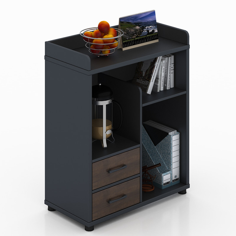 闪电客简约现代矮柜柜办公室茶水柜置物架储物柜大容量收纳柜备餐柜