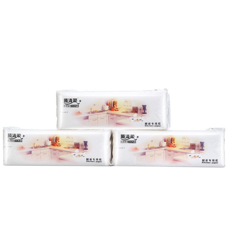 顺清柔 厨房用纸 抽取式100张*3包/提