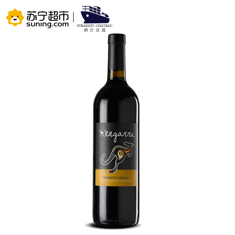 澳洲袋鼠红酒 原瓶原装进口干红葡萄酒金袋鼠西拉 750ml*6瓶