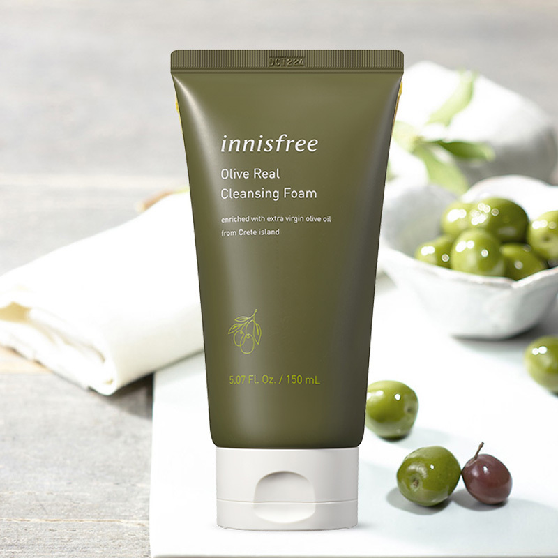 [黄金橄榄 水润保湿]Innisfree 悦诗风吟 橄榄油 深层清洁 洗面奶 150ml/瓶 温和清洁