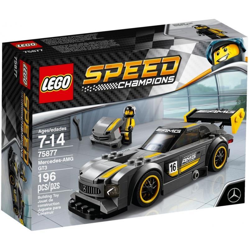正品乐高积木玩具lego75877超级赛车系列奔驰amggt3