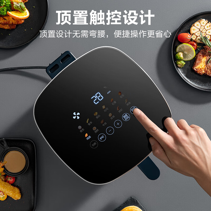 苏泊尔空气炸锅6L烹饪可视乐享美味蒸汽嫩炸KD60D830高清大图