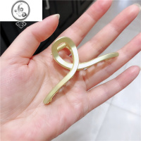 JiMi韩国抓夹头饰简约少女金属哑光大号中号发抓后脑勺盘发鲨鱼夹发饰 中小号约7cm一个