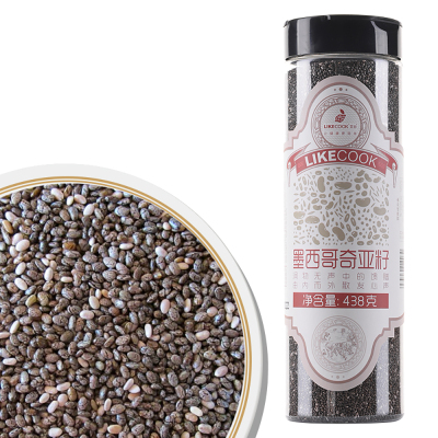 艾谷墨西哥奇亚籽438g烘焙泡水健康代餐饱腹冲饮食用免洗便携罐装