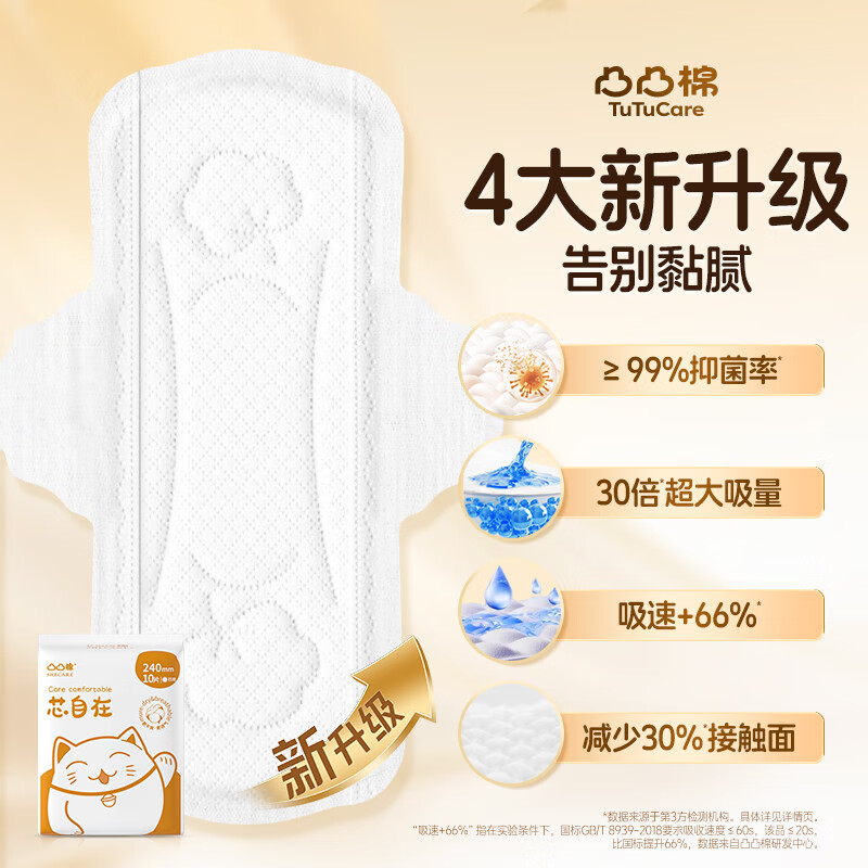 凸凸棉干爽透气卫生巾日夜用组合套装11包118片 棉柔亲肤超薄姨妈巾整箱高清大图