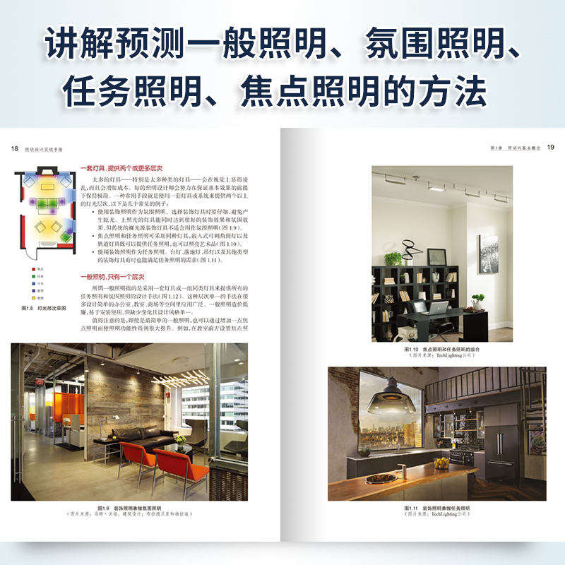 [正版]照明设计实战手册室内设计师灯光设计基础教程灯具选择参数速查手册家居装修软装搭配教程图解八大场所照明设计书籍高清大图