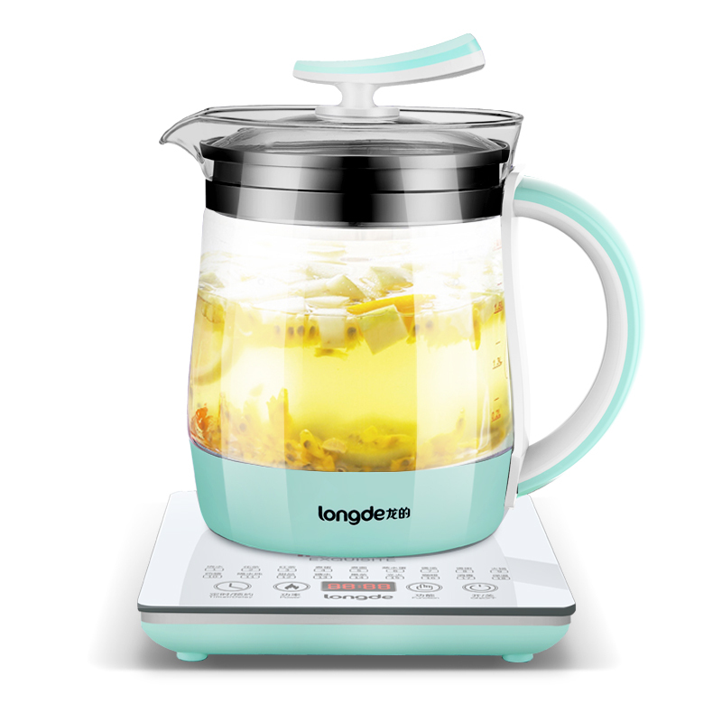 龙的（longde） 家用玻璃烧水壶花茶 可预约定时 LD-YS1520 养生壶