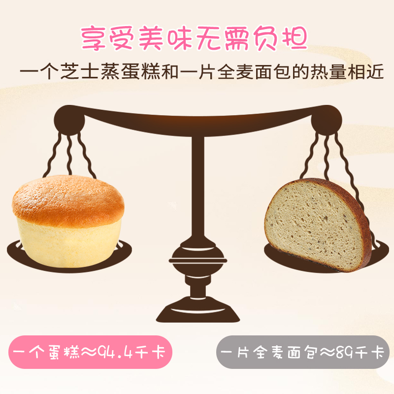 港荣蒸蛋糕芝士味800g零食糕点早餐小面包整箱甜点西式包宿舍食品小吃