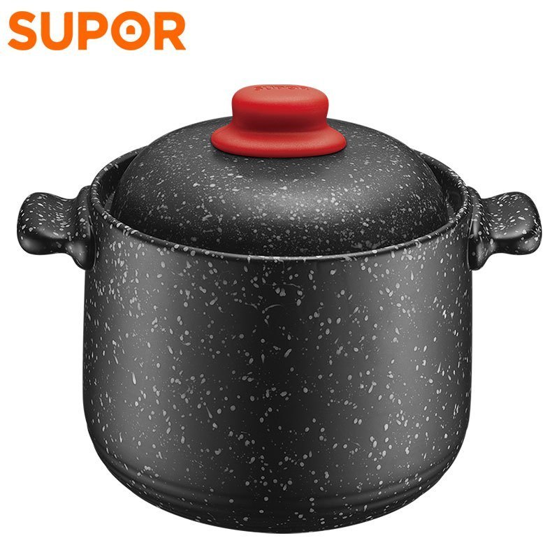苏泊尔(SUPOR)砂锅TB45N1汤锅陶瓷煲炖锅耐热中药煲粥煲星星石系列汤煲明火专用 4.5升