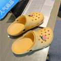 SUNTEK 拖鞋女夏外穿少女心可爱包头护士凉鞋软底沙滩鞋洞洞鞋K 黄色 36-37