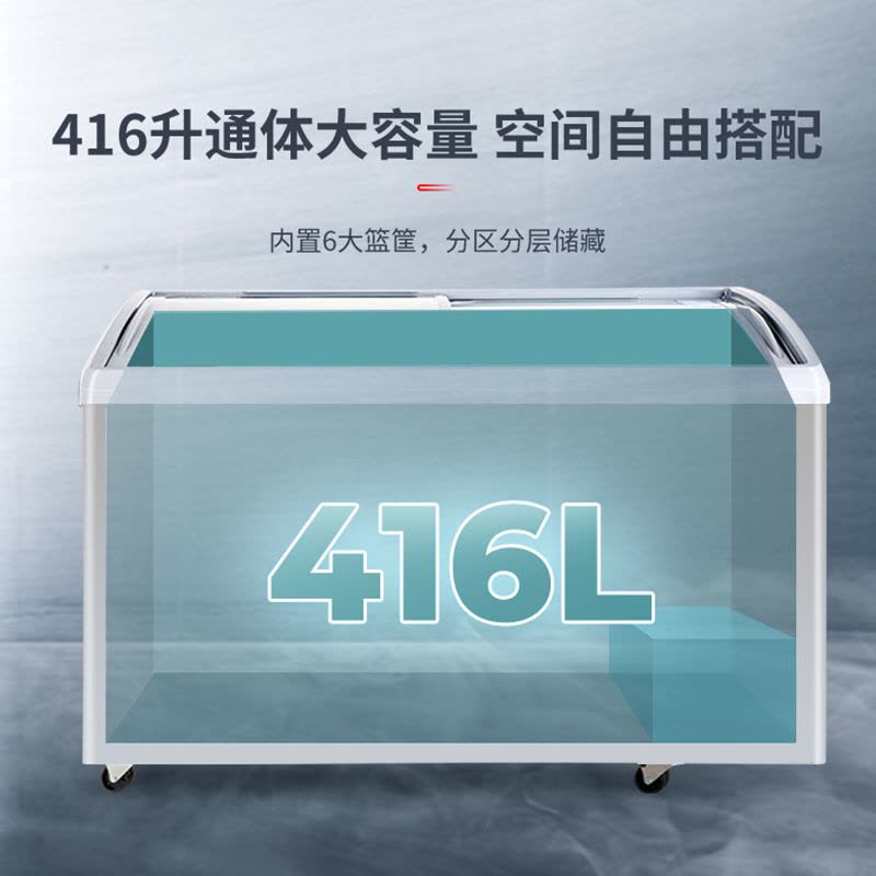 澳柯玛(AUCMA) 展示柜 SD-416 416升-26℃度商用大容量大型保鲜冷柜图片