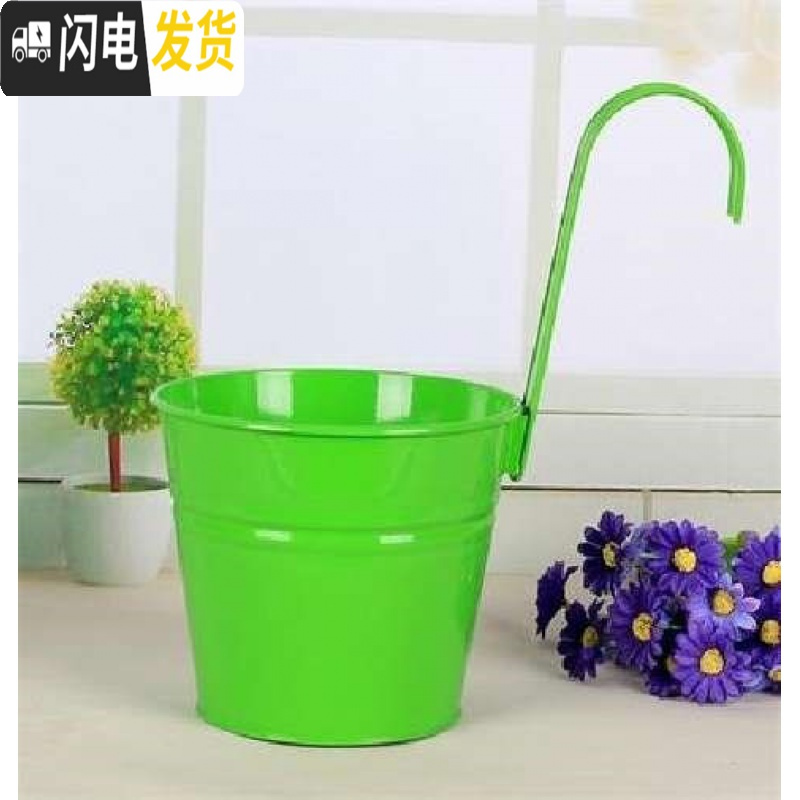 三维工匠花盆挂悬挂挂墙垂吊挂花盆圆型挂钩式简约挂篮土培壁挂壁挂 咖啡色 大花盆容器
