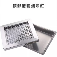 迅迈 圆形黑色 不锈钢酒店宾馆大堂垃圾桶灭烟桶带烟灰缸吸烟桶电梯口走廊立式桶