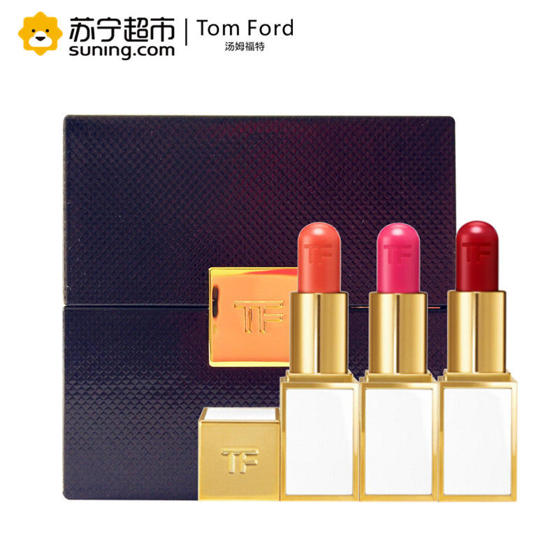 汤姆福特(Tom Ford)迷你亮彩唇膏套盒1#+3#+4# tf迷你白管系列2g 礼盒套装 滋润保湿