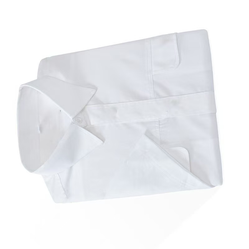 健訫奕天白色工作服衬衫制服工装衬衣 短袖TH886件高清大图