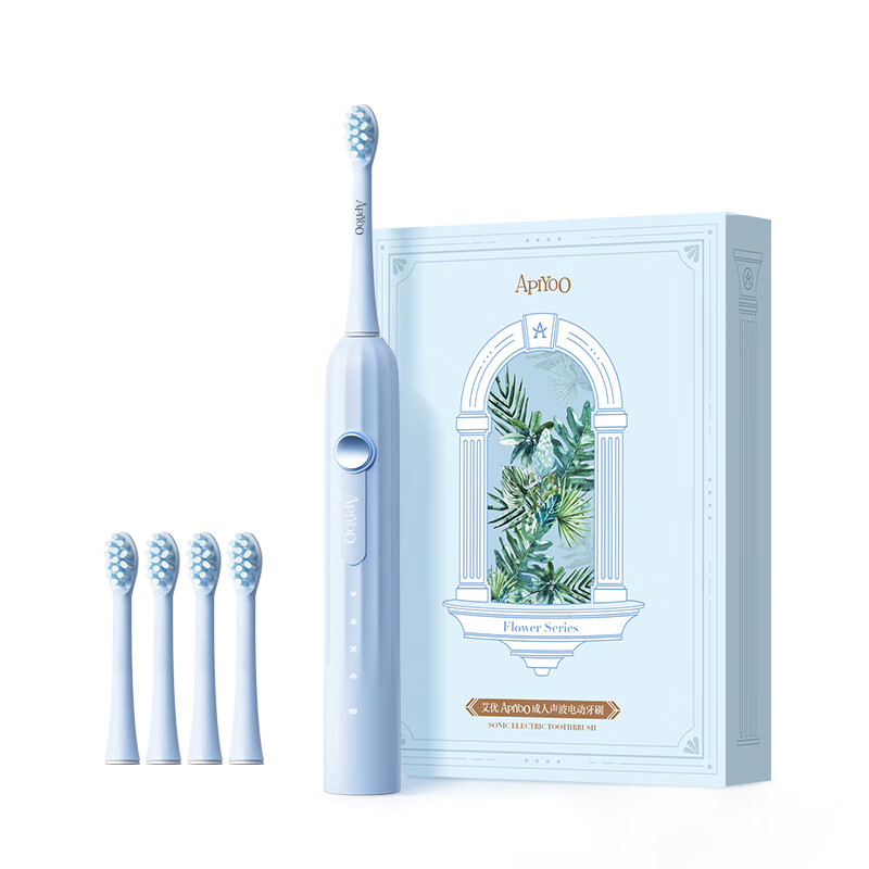 艾优 成人声波电动牙刷 T1-A柔雾蓝