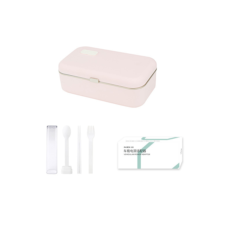 适盒 A4BOX 电加热饭盒 插电保温 上班族电热便携热饭神器便当盒(粉色)饭盒+餐具+车载