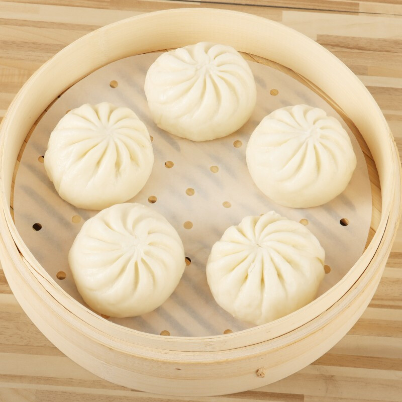 拜杰蒸笼纸100张30cm家用一次性包子馒头点心垫纸 烘焙纸带孔蒸笼纸