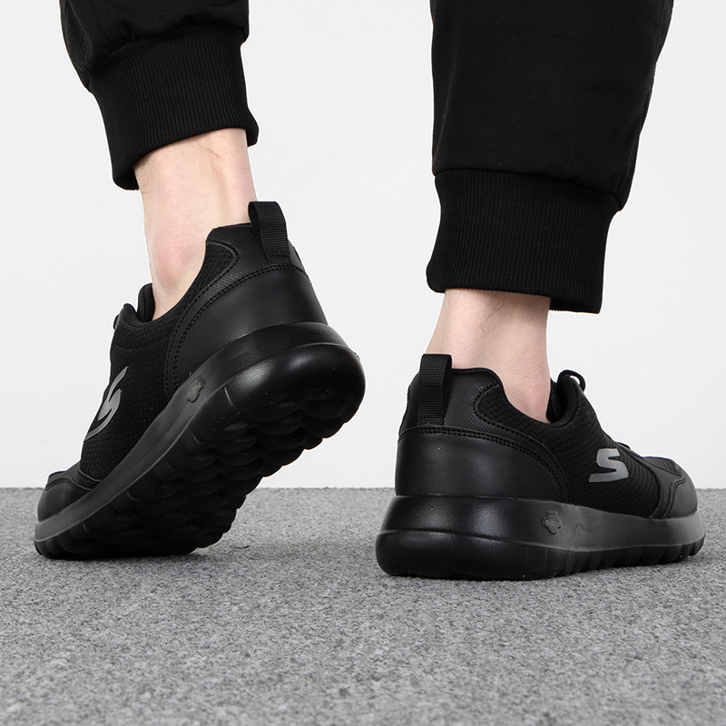 Skechers/斯凯奇男鞋新款健步鞋轻质缓震透气运动休闲鞋216166-BBK ZP