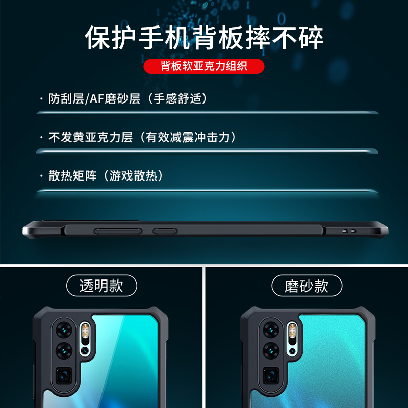 讯迪适用华为p30pro手机壳p30保护套全包防摔气囊p20男款p20pro外壳硅胶透明创意版个性女P30 PRO超薄p