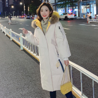JINXIU SHIRT鼎丰纯色大毛领羽绒服女中长款过膝2020冬新款时尚加厚宽松潮女士羽绒服流外套1929-290