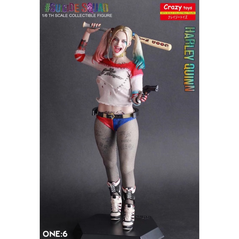 X特遣队自杀小分队Crazy toys 12寸布衣joker小丑女哈莉奎茵手办
