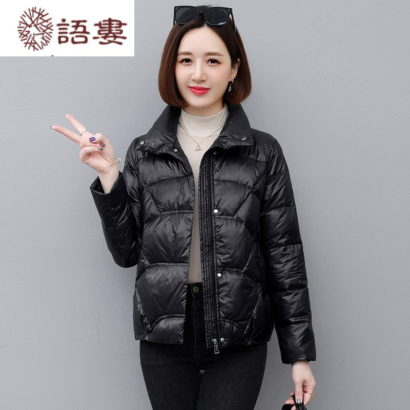 语娄妈妈轻薄小棉袄女短款反季中年羽绒棉衣季免洗棉服薄款外套女