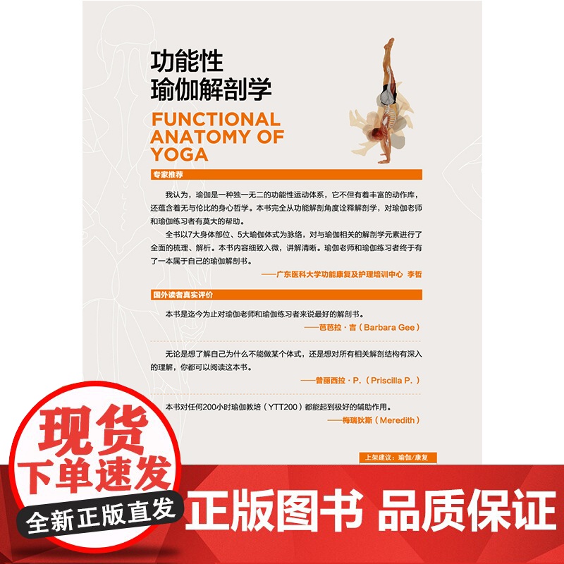 功能性瑜伽解剖学 瑜伽 解剖 体式 康复 运动 损伤 北京科学技术出版社高清大图