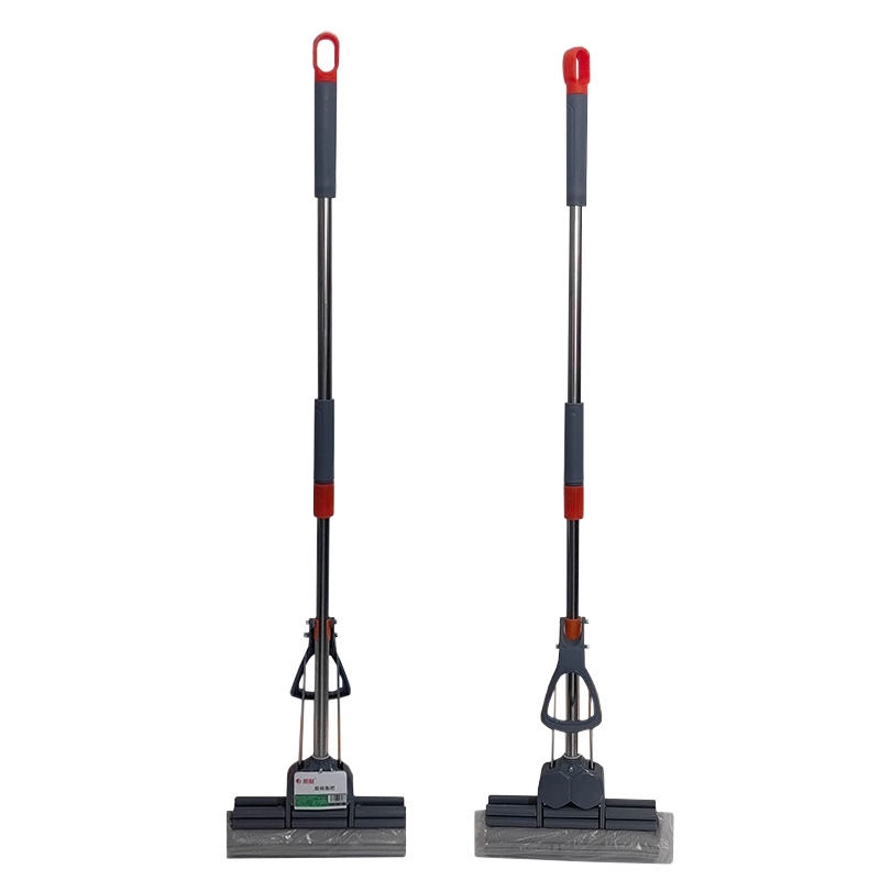 炯毅 胶棉拖把吸水海绵挤水式地拖懒人墩布拖地神器 胶棉拖把28cm 把高清大图