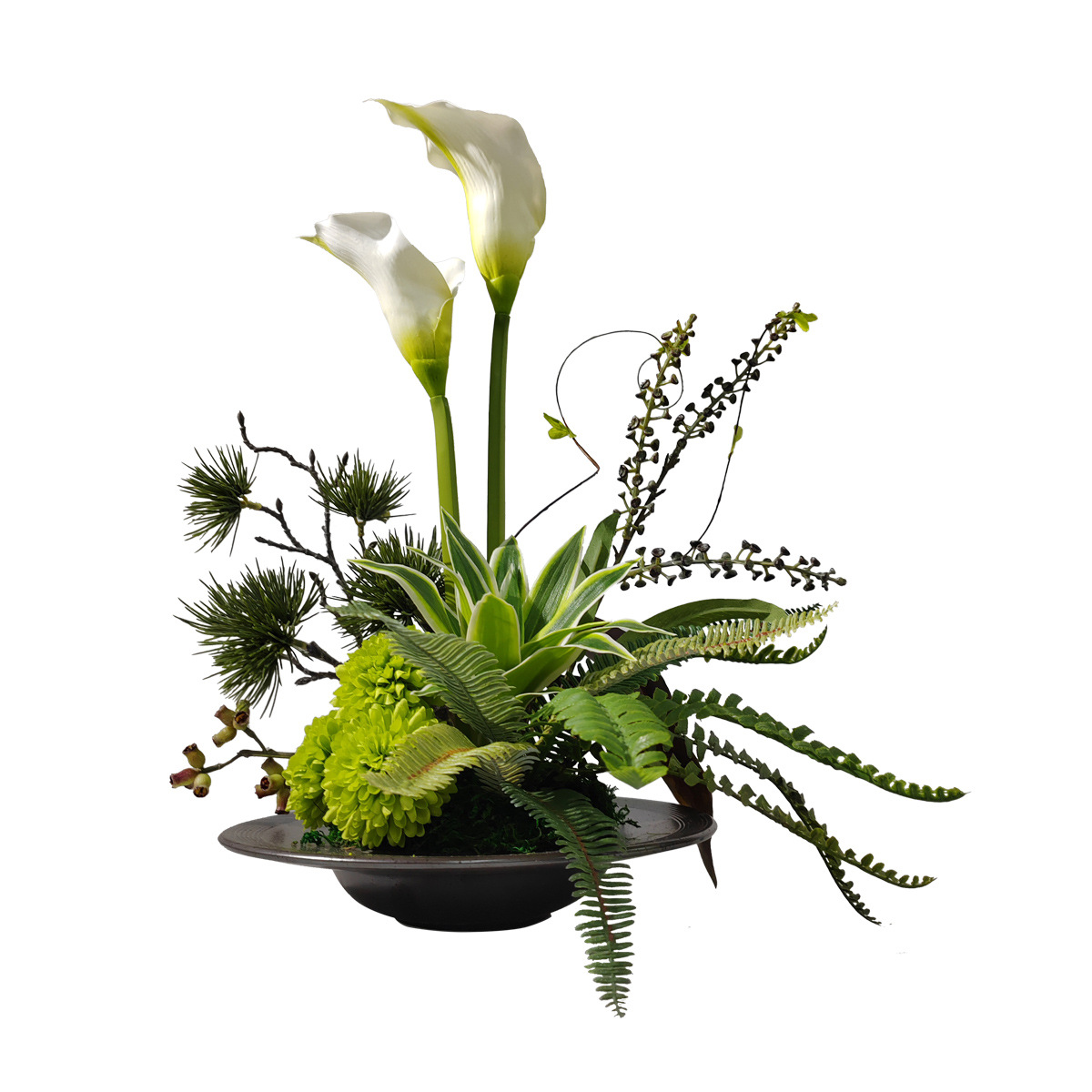 小窝厘 现代轻奢仿真花假花家居绿植装饰摆设样板房客厅摆件 (陶瓷花器+仿真花)A款货号1449*