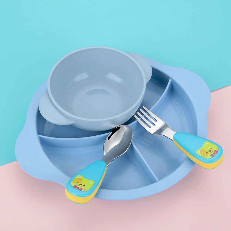 小狗勺叉儿童餐具套装304不锈钢卡通可爱宝宝叉勺婴儿学吃饭勺子叉子