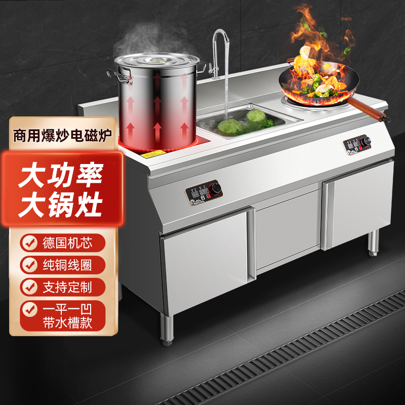 欢呼好太太 大功率双头电磁炉 380V 5KW