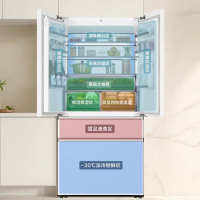 海尔(Haier)BCD-571WGHFD2BW4U1 571升全空间保鲜零嵌入式法式594mm超薄白色EPP