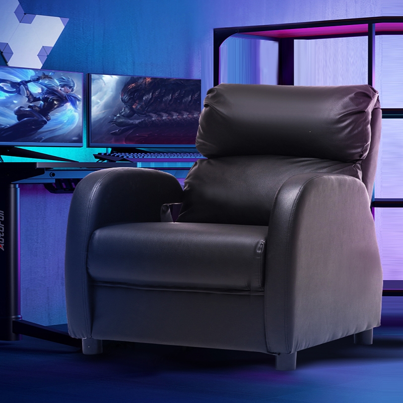 曼莎佳人电竞沙发椅高背可躺功能网咖网吧电脑科技布皮质单人沙发直播