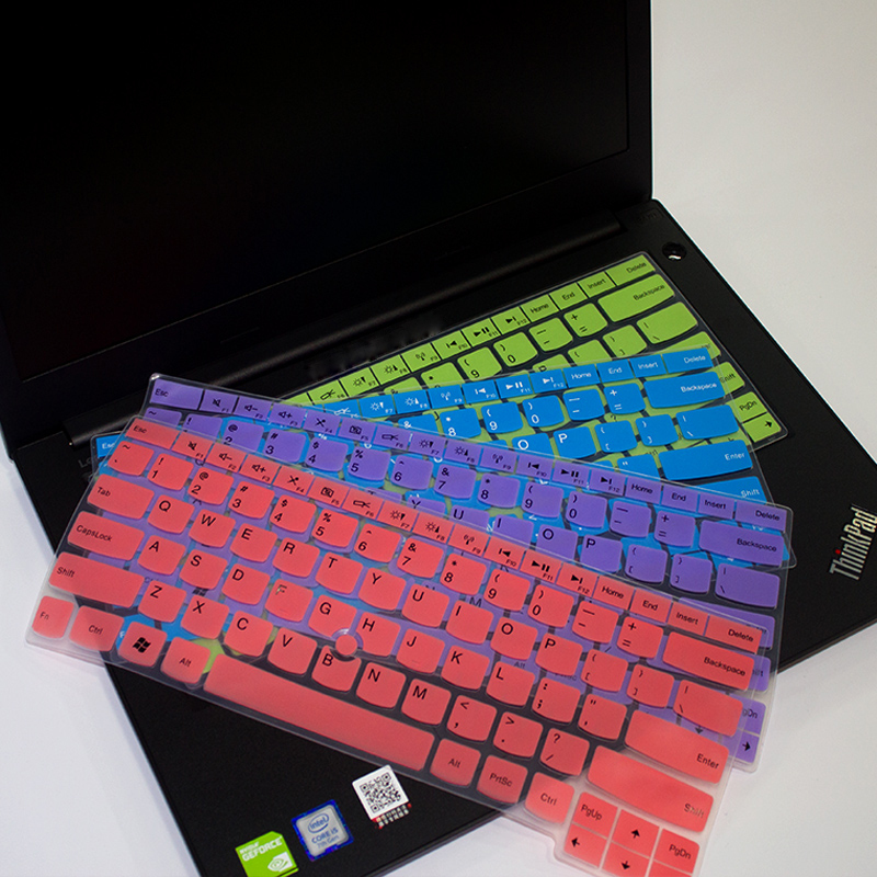 联想thinkpads22018款news3笔记本键盘保护膜t480r480翼14480e480490贴e4|渐变绿