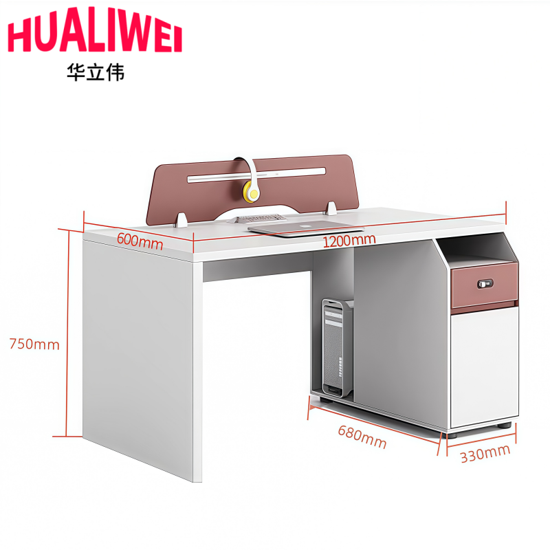 华立伟屏风办公桌八人位张高清大图