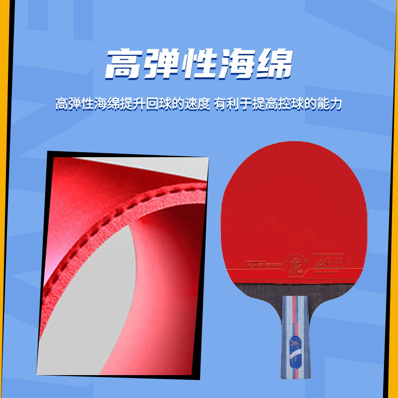 巨龙(GIANTDRAGON) 乒乓球拍乒乓球成品拍九星乒乓直拍双面反胶快攻单拍成套含拍袋专业选手教练比赛竞赛9星成品拍