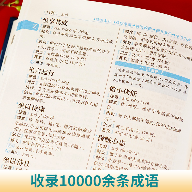 [正版]成语大词典2023年小学生初高中生成语训练积累大全书籍多功能中国现代汉语成语大辞典字典分类汇总四字2022带解高清大图