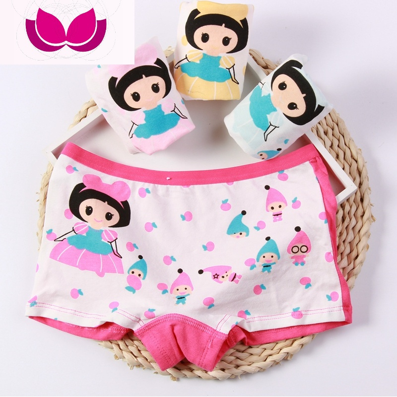 七斓儿童内裤 七斓儿童内裤女童平角棉四角1-3-5-7-9岁小孩女小童中大