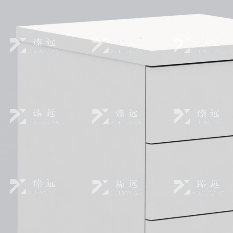 臻远 ZYGW-019活动柜三抽矮柜晨曦白高清大图
