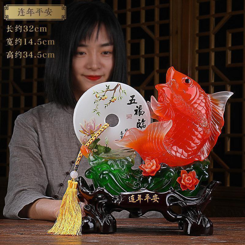 家柏饰(CORATED)鱼玄关摆件新房客厅隔断酒柜博古架吧台家居装饰乔迁新居礼品高清大图