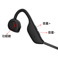 S.Wear升级款V7骨传导蓝牙耳机无线挂耳式跑步运动降噪不入耳不伤耳颈挂立体声平板笔记本电脑耳机带麦蓝牙5.3黑色防水