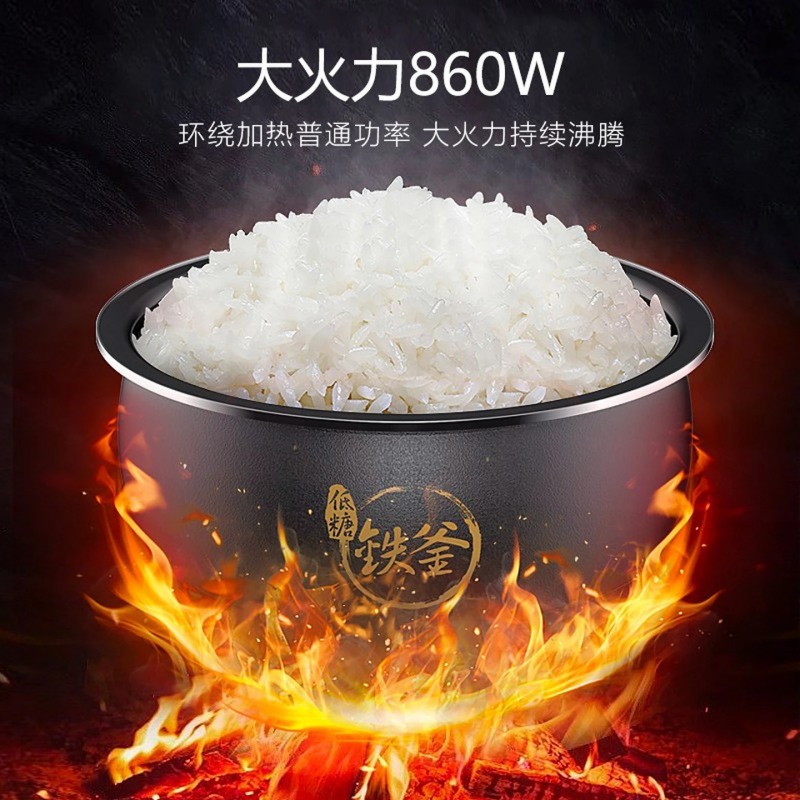 九阳(Joyoung)低糖电饭煲电饭锅智能预约多功能大功率4L大容量5-8人 铁釜内胆 F-40TD02高清大图