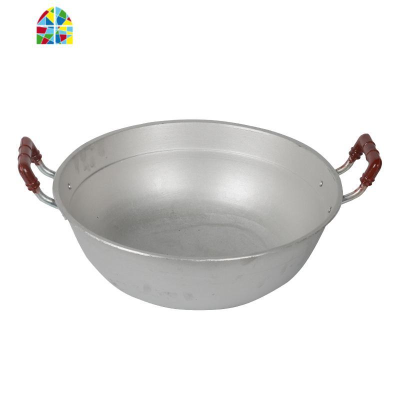 铝锅炒菜锅加厚手工化铝锅特厚老式家用小双耳铝制铝炒锅大号圆底