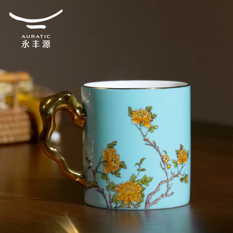 永丰源夫人瓷-西湖蓝仁心单杯(340ml)高清大图